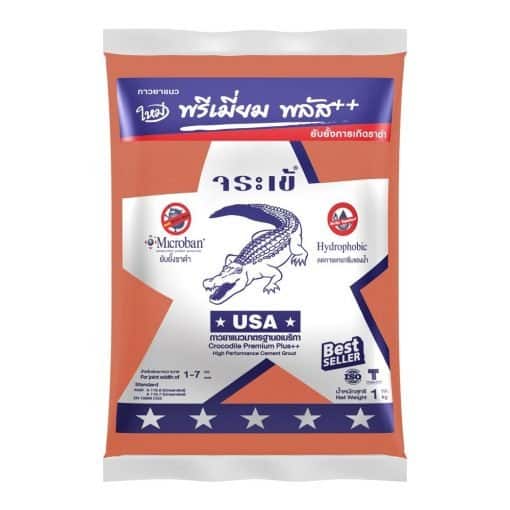 จระเข้ ยาแนว พรีเมี่ยมพลัส #0765 1กก. สีอิฐดินเผา