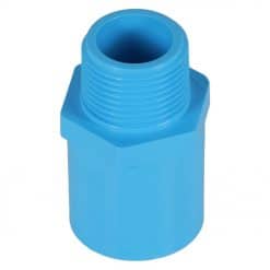 ช้าง ข้อต่อตรงเกลียวนอก 1" PVC สีฟ้า