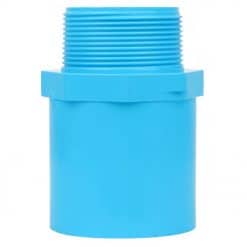 ช้าง ข้อต่อตรงเกลียวนอก-หนา 55 (2") PVC สีฟ้า