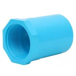 ช้าง ข้อต่อตรงเกลียวใน-หนา 55 (2") PVC สีฟ้า