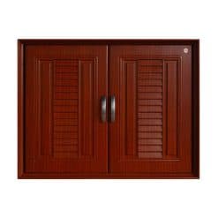 SUPER บานซิงค์คู่ลายเกล็ดคู่ LI รุ่นAPSSU4-2L-MH สีแดงมะฮอกกานี