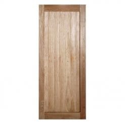 WP ประตูไม้เนื้อแข็งอบ ร่องวีสายฝน ก.80xส.200ซม.