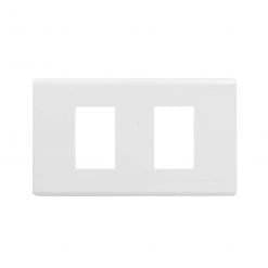 PANASONIC หน้ากากพลาสติก 2 ช่อง รุ่น WEG-6802W (ใหญ่) สีขาว