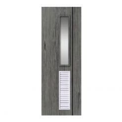 POLYWOOD ประตู PVC รุ่น  PWM-Series PM5 ไม่เจาะ 70x200 ซม. สีเกรย์โอ๊ค