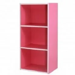 COSTA ชั้นอเนกประสงค์ 3ช่อง ขนาด 42x30x89cm. สีชมพู