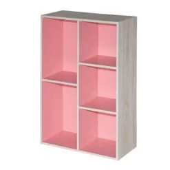 COSTA ชั้นอเนกประสงค์ 5 ช่อง ขนาด 60x29x89 cm. สีชมพูพาสเทล