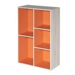 COSTA ชั้นอเนกประสงค์ 5 ช่อง ขนาด 60x29x89 cm. สีส้มพาสเทล