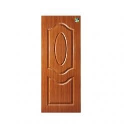 POLYWOOD ประตู UPVC ภายในบานลูกฟัก รุ่น LPNR 002 ไม่เจาะ 80x200ซม. สีลายไม้สักทอง