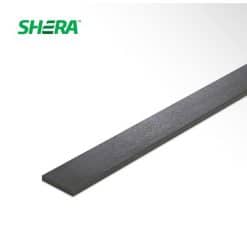 เฌอร่า ไม้พื้นลายเสี้ยน รุ่นขอบวี 6"x3m. หนา 25มิล สีเทาเข้ม (มิดไนท์ เกรย์)