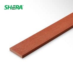 เฌอร่า ไม้พื้นลายเสี้ยน รุ่นขอบวี 6"x3m. หนา 25มิล สีแดงเบอร์รี่