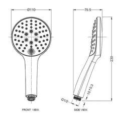 Alternative view of HAFELE ชุดฝักบัวสายอ่อน ปรับ 3ระดับ 49560669 สีโครเมี่ยม