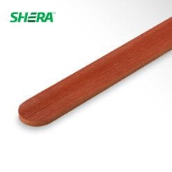 เฌอร่า ไม้รั้วหัวโค้งลายเสี้ยน รุ่นคลาสสิค 4"x1m. หนา 16มิล สีแดงเบอรี่