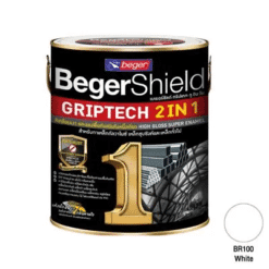 เบเยอร์ สีเคลือบเงารองพื้นกันสนิม กริปเทค 2in1 BR100 สีขาวเงา 3.5L