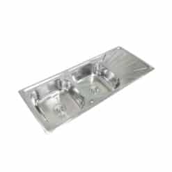 Alternative view of CL TECNOGAS อ่างซิงค์2หลุม1ที่พัก TNS 1202 +สะดือ+ท่อน้ำทิ้ง