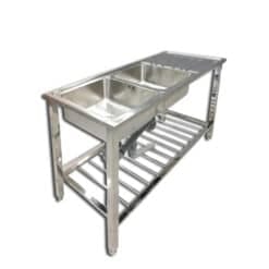 Alternative view of VEGARR อ่างซิงค์สเตนเลส 1หลุม1ที่พัก พร้อมขาตั้ง รุ่น D1051+ขาตั้งST1055+ก๊อก