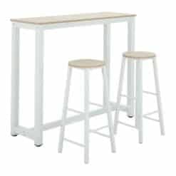 WINNER ชุดโต๊ะบาร์ 2 ที่นั่ง รุ่นโจลีน สีธรรมชาติ/ขาว