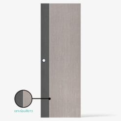 Alternative view of Eco-door ประตู UPVC ภายในเซาะร่องเส้นขาว รุ่น PB1 ก.70xส.200cm./เจาะ