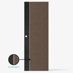 Alternative view of Eco-door ประตูUPVC ภายในเซาะร่องเส้นขาว รุ่น PC1 ก.70xส.200cm. /เจาะ