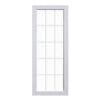 Eco-door ประตูUPVC กระจกนิรภัยใสลายฝ้า รุ่น15 Light ก.80xส.200cm. /เจาะ