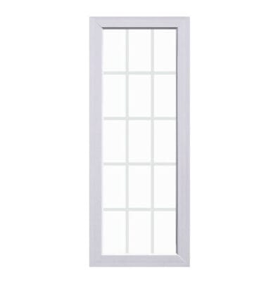 Eco-door ประตูUPVC กระจกนิรภัยใสลายฝ้า รุ่น15 Light ก.80xส.200cm. /เจาะ