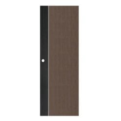 Eco-door ประตูUPVC ภายในเซาะร่องเส้นขาว รุ่น PC1 ก.70xส.200cm. /เจาะ