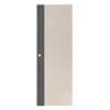 Eco-door ประตูUPVC ภายในเซาะร่องเส้นขาว รุ่น PD1 ก.70xส.200cm. /เจาะ