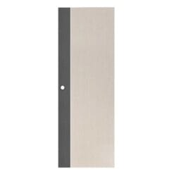 Eco-door ประตูUPVC ภายในเซาะร่องเส้นขาว รุ่น PD1 ก.70xส.200cm. /เจาะ