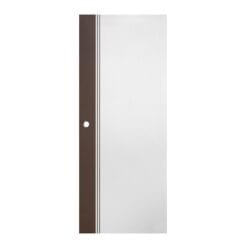 Eco-door ประตู UPVC ภายนอก (เจาะ) รุ่น ED2 สี ขาว-โอ๊ค ก.80xส.200cm.