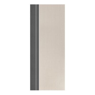 Eco-door ประตู UPVC ภายในผิวลายไม้ร่องสีขาว รุ่นPX2 ก.80xส.200cm./ไม่เจาะ